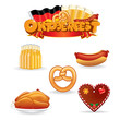 Vektor: Oktoberfest Food and Drink Icons. Vector Clip Art Oktoberfest Food and Drink Icons. Vector Clip Art