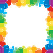 Funky Colorful Frame. Vector Illustration