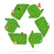 Vektor: Vector Grass recycle symbol ecological concept Vector Grass recycle symbol ecological concept