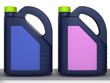 Jerrycans with car engine oil - isolated