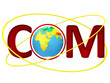 Globe with word com