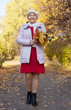  mature woman  in autumn park