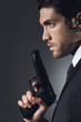 Half portrait of a seductive spy