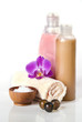 bottles with different cosmetics