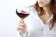 Photo: young woman drinking red wine young woman drinking red wine
