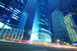 Photo: The street scene of modern urban architecture backgrounds in sha The street scene of modern urban architecture backgrounds in sha