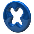 Illustration: Blue cross mark icon Blue cross mark icon