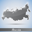 shiny icon in form of Russia