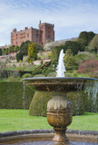 Looking up from the gardens to Powis Castle, mid Wales,UK