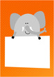 Vector: Elefant mit Schild Elefant mit Schild