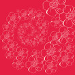 Vector illustration of a spiral of flowers