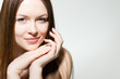 Portrait of a beautiful girl face. Perfect skin.