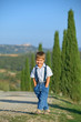 Happy boy in Tuscan