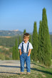 Happy boy in Tuscan