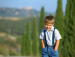 Happy boy in Tuscan