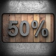 metal sign on wood