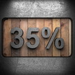 metal sign on wood