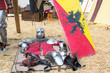 medieval armor lying on the ground