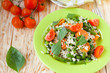 long grain rice with steamed vegetables