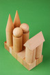Wooden Geometric Shapes On A G...