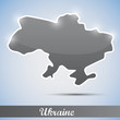 shiny icon in form of Ukraine