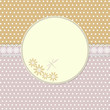 Vintage frame with flowers and dragonfly