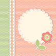 Vintage template with flower