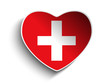 Vector: Switzerland Flag Heart Paper Sticker Switzerland Flag Heart Paper Sticker