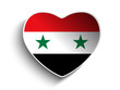 Vector: Syria Flag Heart Paper Sticker Syria Flag Heart Paper Sticker
