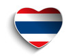 Vector: Thailand Flag Heart Paper Sticker Thailand Flag Heart Paper Sticker
