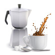 Set of coffee norning. 