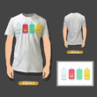 Cans printed on white shirt