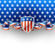 Patriotic background with shield