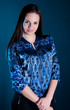 Photo: beautiful woman portrait in blue light beautiful woman portrait in blue light
