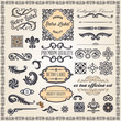 Vector: Calligraphic design elements and page decoration2 Calligraphic design elements and page decoration2