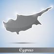 shiny icon in form of Cyprus