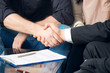 Close-up of two shaking hands