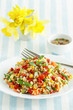 Whole grain salad with summer vegetables