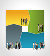 Vector: business people on work process business people on work process