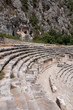 Ancient amphitheater and Lycian tombs in Myra (Turkey)