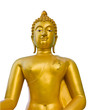 Photo: golden buddha on white background golden buddha on white background
