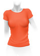 Woman orange t-shirt template