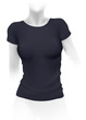 Woman black t-shirt template