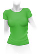Vector: Woman green t-shirt template Woman green t-shirt template
