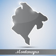 shiny icon in form of Montenegro