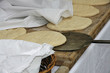 loaves of leavened bread ready to be fired by Baker