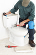 The worker with a plunger