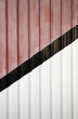 Photo: Metal door with colored lines Metal door with colored lines