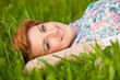 Outdoor portrait of attractive young brunette