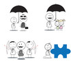 Vector: businessman set businessman set